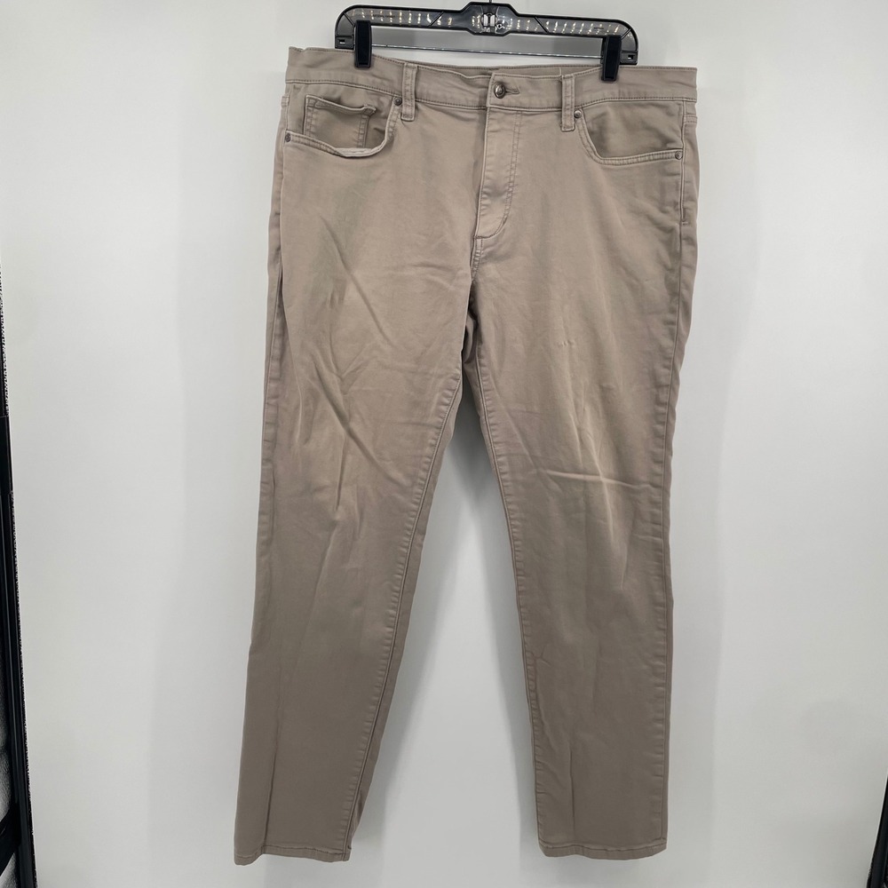 Joe's Jeans Brixton Pants Mens 38 Tan Khaki Straight Leg Twill Trousers Casual
